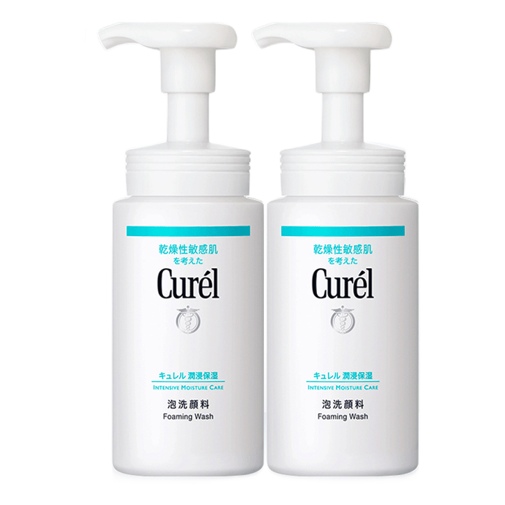 Curél 珂润 润浸保湿洁颜泡沫双支装150ml*2 氨基酸洗面奶洁面 89元