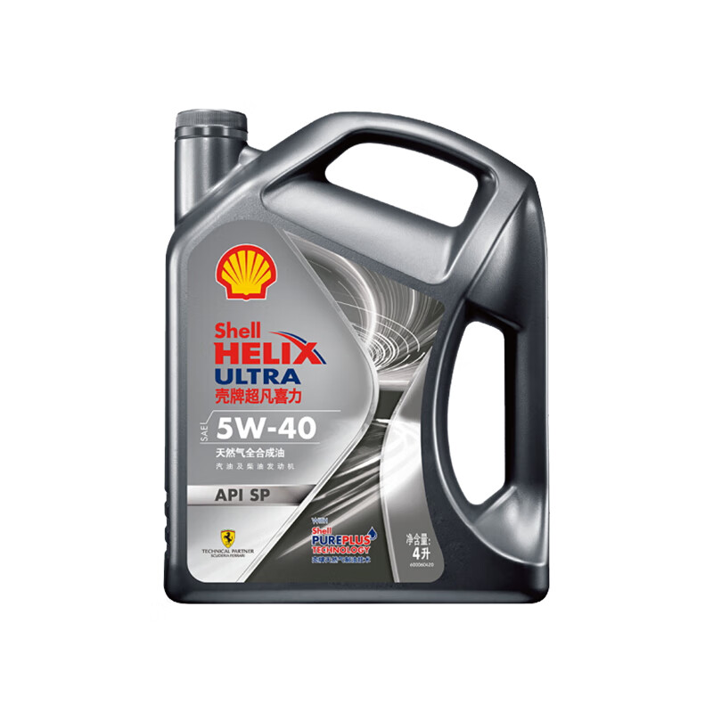 PLUS会员：Shell 壳牌 灰壳光影版 5W-40 4L 全合成机油 235.42元