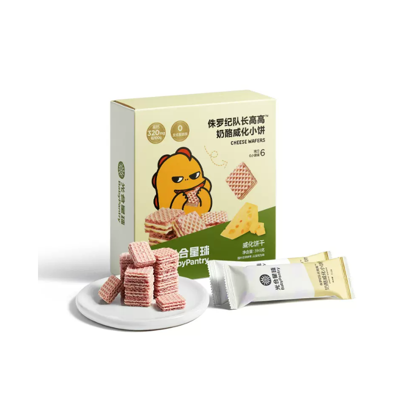 babycare光合星球威化饼干宝宝零食无添加长高高奶酪39.6g/盒 78.7元