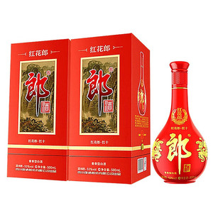 LANGJIU 郎酒 红花郎十 酱香型白酒第四代 53度 53度 500mL 2瓶