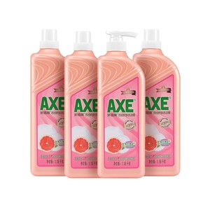 AXE/斧头牌洗洁精西柚味1.18kg*4瓶可洗果蔬呵护不伤手家庭装