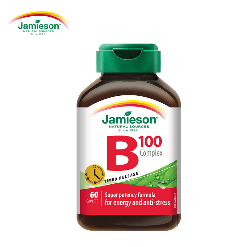 Jamieson健美生维生素b复合b100b族维生素b12维b缓释片肌醇生物素 117.14元