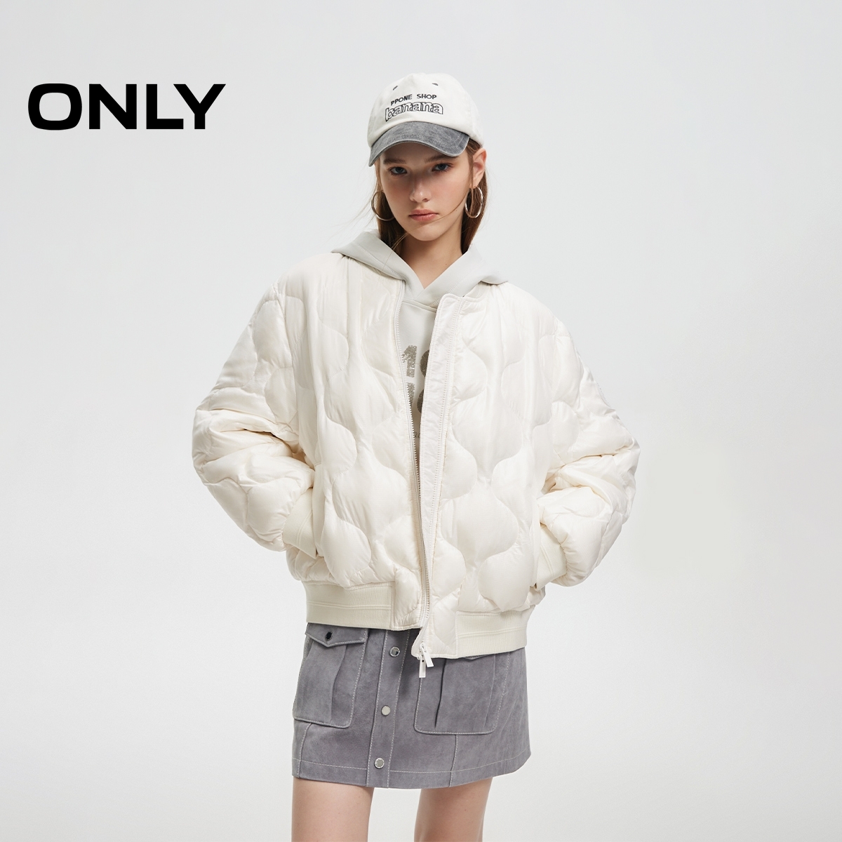 【预售免定金】ONLY2024冬季新款90白鸭绒夹克羽绒服女|124423008 689元