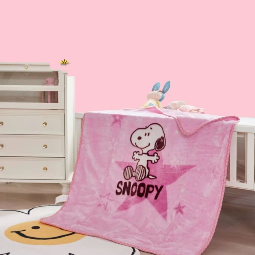 SNOOPY/史努比双层加厚云毯儿童幼儿园学生毛毯秋冬午睡婴儿盖毯 29.9元