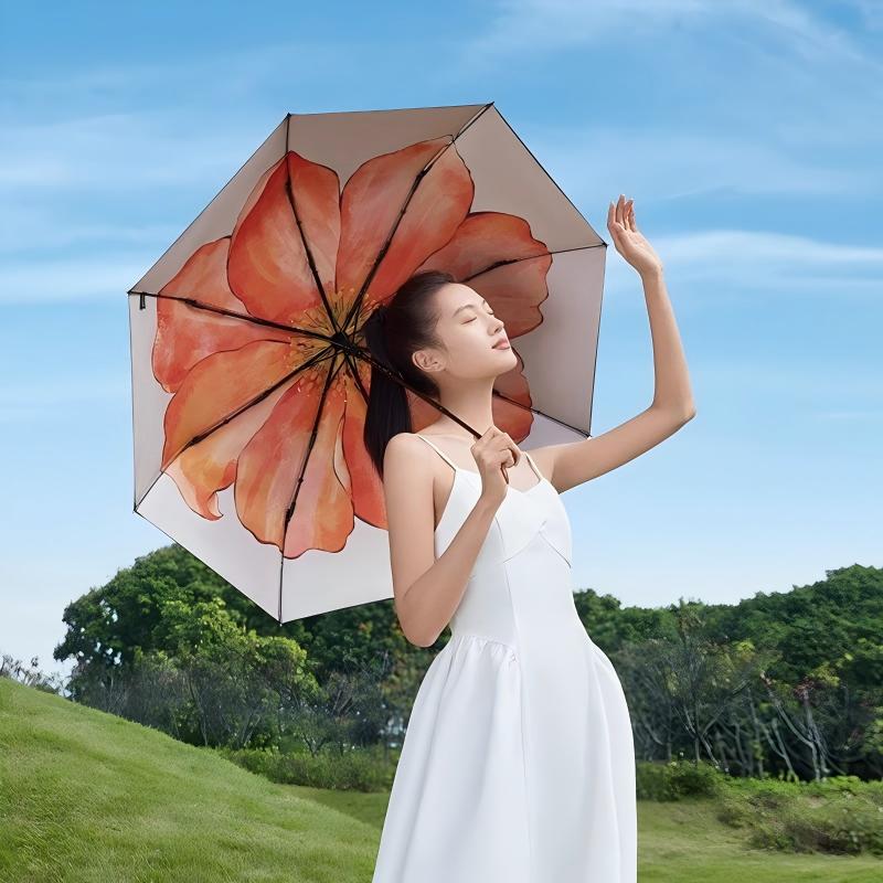 蕉下双层小黑伞遮阳伞经典大花黑胶防晒伞女晴雨两用雨伞UPF50+ 119元