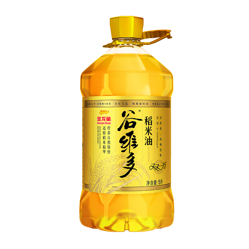 官方金龙鱼谷维多双一万稻米油5L/5L*2家用食用油高谷维素米糠油 89.9元