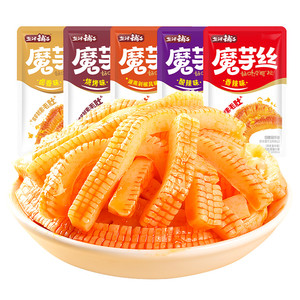 盐津铺子魔芋丝素毛肚零食小吃辣爽休闲食品辣条宿舍分享网红爆款