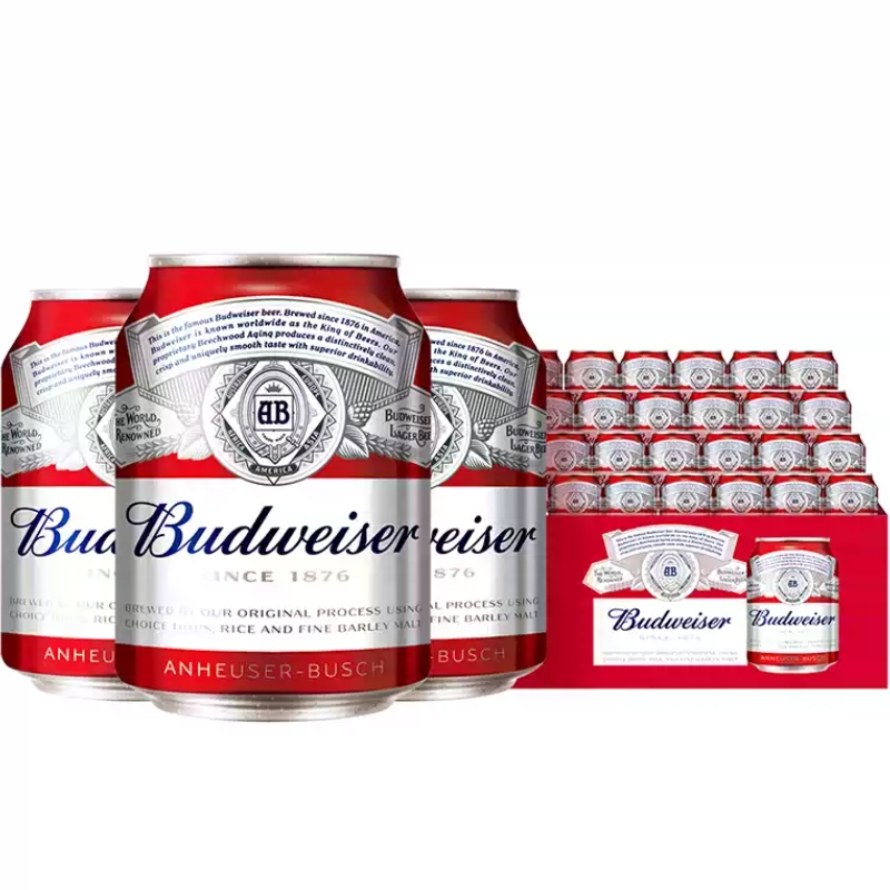 Budweiser/百威啤酒迷你小罐255ml*24听装整箱包邮官方旗舰店 69元