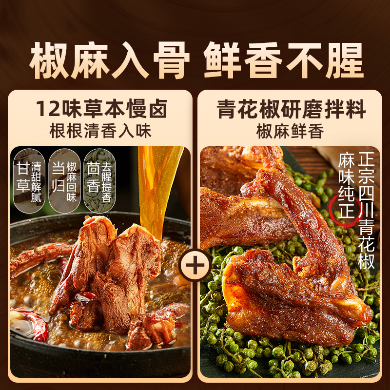 良品铺子风干鸭锁骨鸭架椒麻鸭腿鸭脖卤味辣味夜宵小吃休闲零食 18.9元