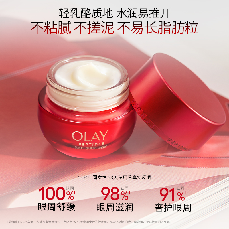 OLAY/玉兰油超红瓶眼霜抗皱淡细纹紧致保湿胜肽专研奢护眼霜15g 265.05元