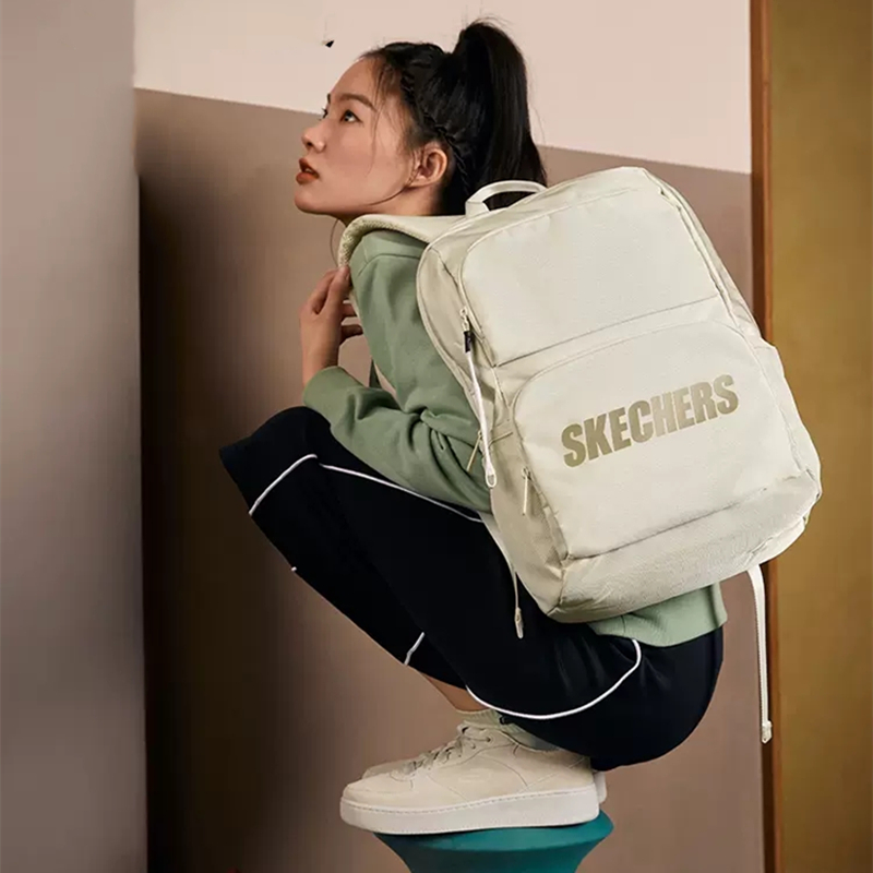 Skechers斯凯奇书包大容量电脑包高中生背包百搭双肩包简约书包女 119元