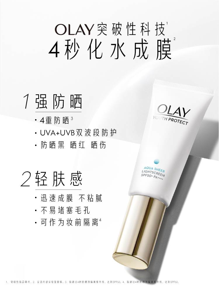 OLAY/玉兰油小白伞防晒霜隔离乳防紫外线SPF50+ 184.3元