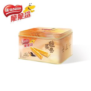 雀巢脆脆鲨黄油黑芝麻味蛋卷铁听装360g*2盒休闲零食独立包装