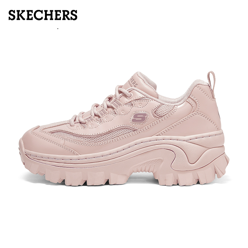 Skechers斯凯奇蜜糕鞋2024秋冬新款女鞋厚底增高老爹鞋休闲运动鞋 369元