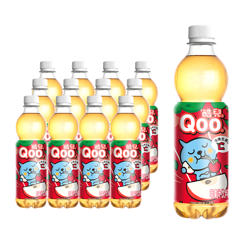 美汁源酷儿 Qoo苹果汁饮料450ml*12瓶可口可乐果味/果汁饮料 36元