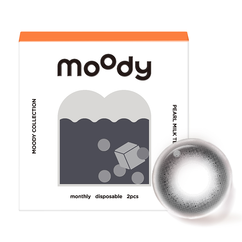 moody美瞳月抛精选系列素颜棕色冷泡乌龙茶隐形眼镜2片 39.9元