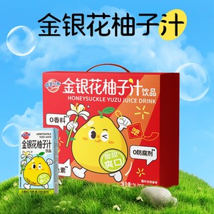 蜡笔小新125ml*16瓶金银花柚子汁饮料礼盒火锅搭档过年送礼年货节