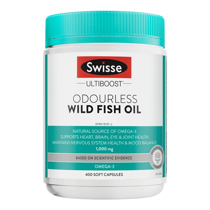 Swisse斯维诗深海鱼油omega3软胶囊DHA成人EPA中老年400粒 109元