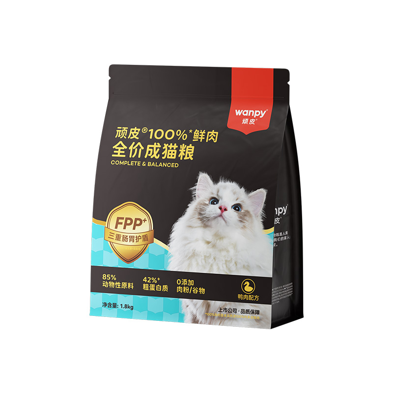 Wanpy顽皮小金盾100%鲜肉全价成猫粮冻干猫粮试吃装增肥发腮营养 89元