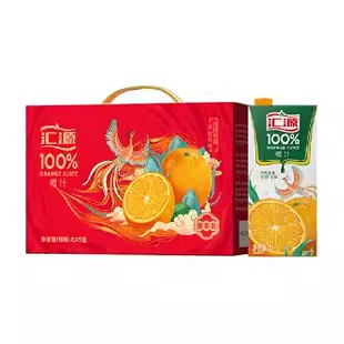 汇源100%橙汁饮品1000ml*6盒浓缩果汁饮料整箱 73元