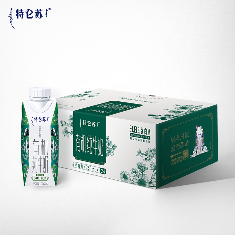 特仑苏有机纯牛奶梦幻盖250mL*24包（两款包装随机发货） 109元