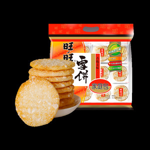 旺旺膨化食品雪饼400g休闲饼干小吃儿童零食食品