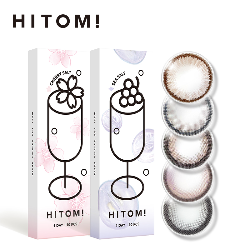 HITOMI希多蜜混血果酒美瞳日抛自然女大小直径隐形近视眼镜10片装 50元