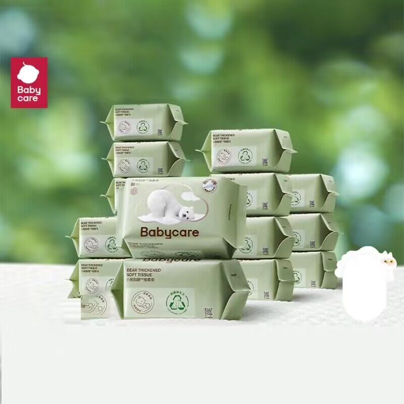 babycare小熊巾干湿两用宝宝新生婴儿专用洗脸巾非纸巾非棉柔巾 109.4元