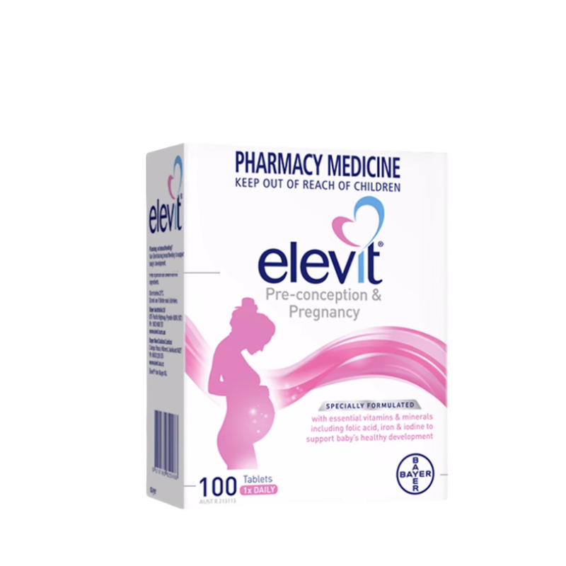 【自营】Elevit澳洲爱乐维孕妇叶酸片备孕维生素E100粒孕期营养片 319元