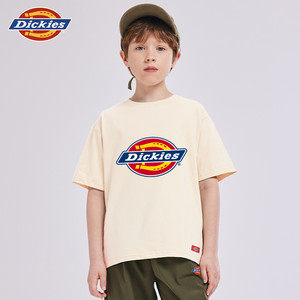 Dickies童装男童短袖t恤夏季儿童纯棉美式休闲半袖男孩夏款体恤A