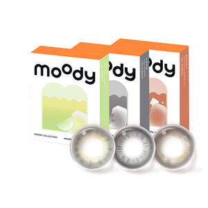 moody美瞳月抛精选日常亮黑彩色隐形眼镜冷泡乌龙茶2片