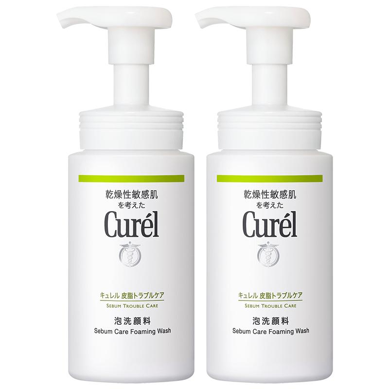 【五一狂欢】curel珂润控油清爽洗面奶洁面泡沫150ml*2敏感肌 141元