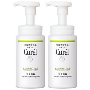 【五一狂欢】curel珂润控油清爽洗面奶洁面泡沫150ml*2敏感肌