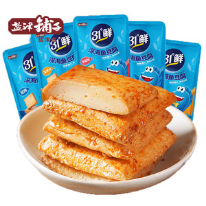 【16.9包邮】盐津铺子 鱼豆腐 约50包 原味450g