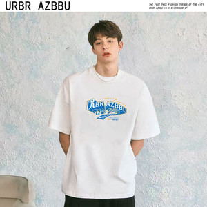 URBRAZBBU官方正品2025新款夏季男女同款宽松潮牌休闲纯棉T恤