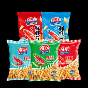 亲亲虾条大包装80g*5包膨化食品多种宿舍解馋整箱辣味网红小零食