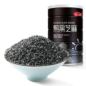 燕之坊熟黑芝麻450g五谷杂粮免洗即食干吃芝麻粒可磨粉炒商用家用