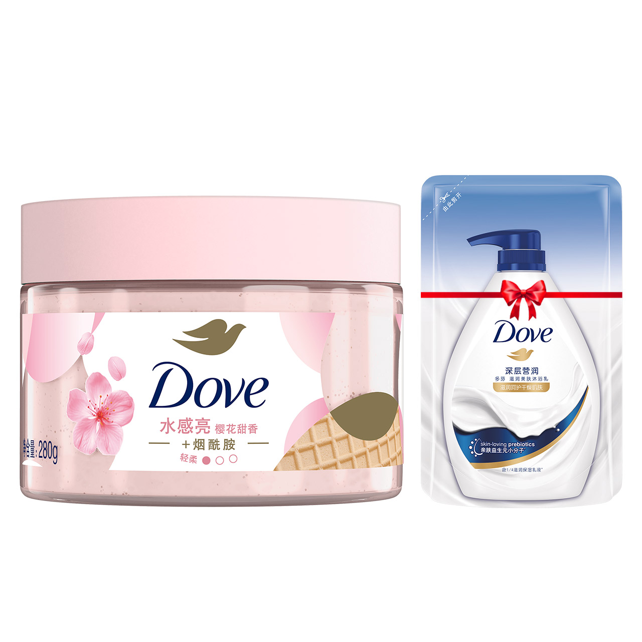 DOVE多芬冰淇淋身体磨砂膏改善粗糙官方正品280g单品多香型选 42.1元