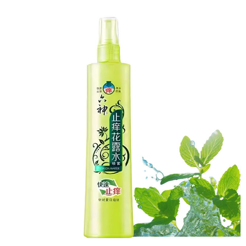 六神花露水180ml驱蚊喷雾止痒花露水快速止痒清新家庭户外防蚊虫 12.34元