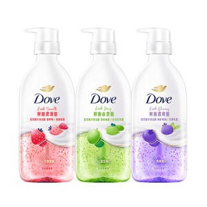 【新品】多芬果奶沐浴露补水保湿滋润氨基酸牛奶草莓青提蓝莓官方