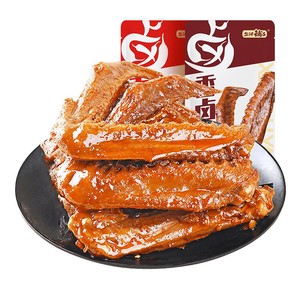 盐津铺子香卤鸭翅鸭肉熟食卤味零食夜宵下酒菜即食食品小吃解馋