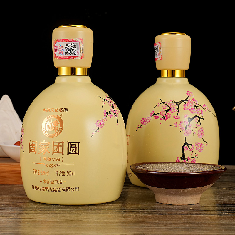 白水杜康【阖家团圆】浓香型白酒六瓶52度手提礼盒装送礼5 159元