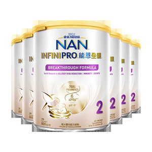 【自营】雀巢能恩全护2段6HMO益生菌适度水解低敏宝宝奶粉 800g*6