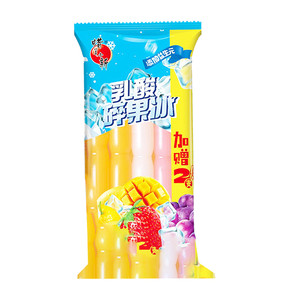 蜡笔小新850ml乳酸碎果冰10支装家庭儿童夏季零食碎碎冰棒棒冰棍