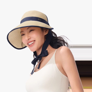 蕉下草帽防晒遮阳帽女夏季可卷易收纳飘带大帽檐渔夫帽海边沙滩帽