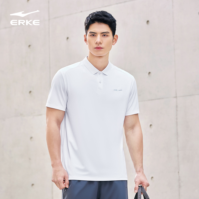 鸿星尔克polo衫男2025夏季新款男士运动服短袖t恤冰丝速干衣男装 59元