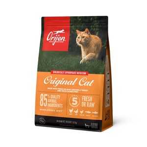 Orijen渴望猫粮 成猫幼猫通用粮原味鸡肉1.8kg布偶英短无谷进口
