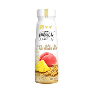蒙牛阿慕乐酸奶燕麦黄桃味低温早餐210g*10瓶 my