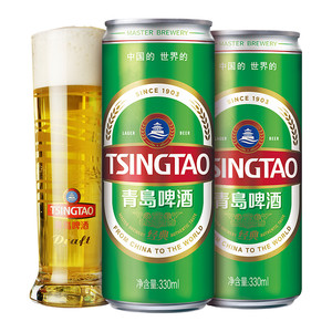 青岛啤酒经典11度330ml*12罐纤体罐啤