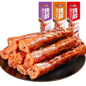 盐津铺子手撕烤脖整根长脖卤味解馋小吃休闲零食辣鸡脖非鸭脖风干